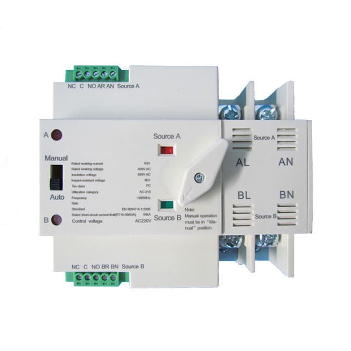 Cầu dao chuyển nguồn ATS không gián đoạn 63A HT-ATS8
