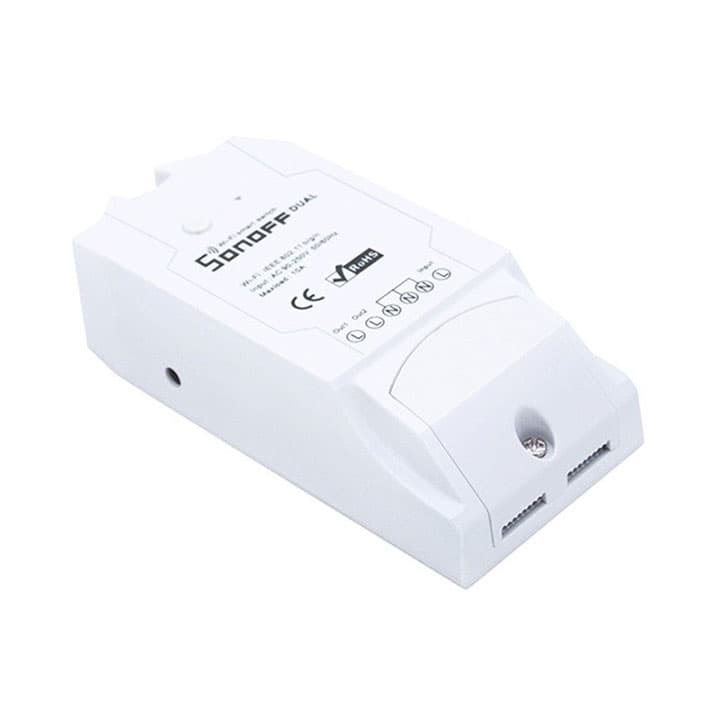 Công tắc điều khiển WIFI cho 2 thiết bị Sonoff HT-Dual