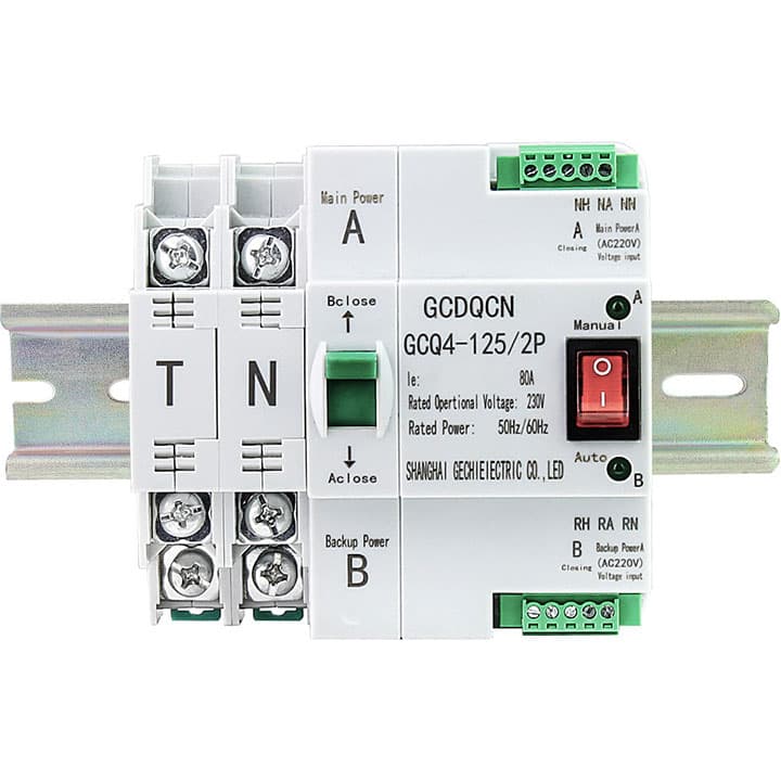 Bộ chuyển nguồn tự động ATS 1 pha tốc độ cao GCQ4-125/2P