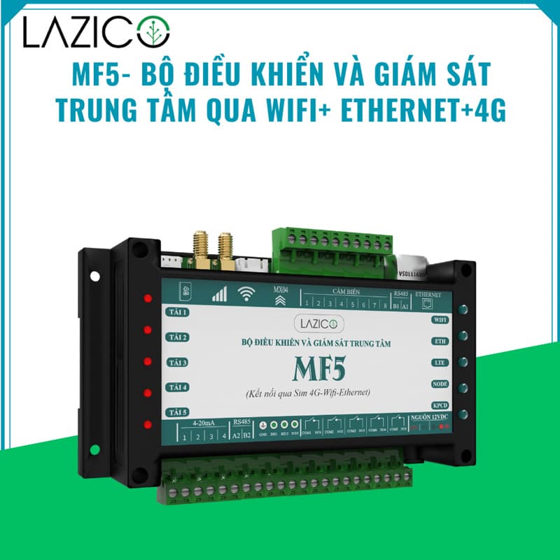 Bộ điều khiển và giám sát trung tâm 4G/ Wifi Lazico MF5