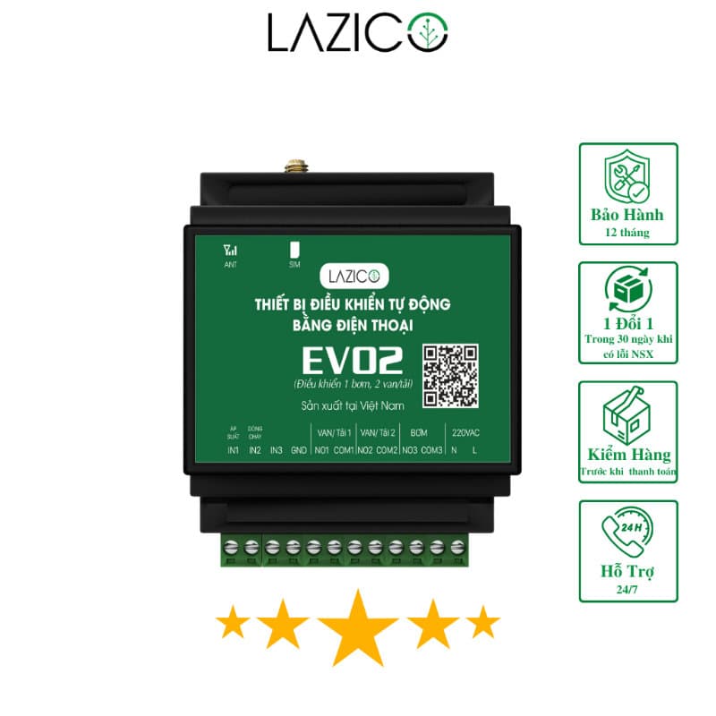 Bộ điều khiển 1 bơm 2 van từ xa Lazico EV02