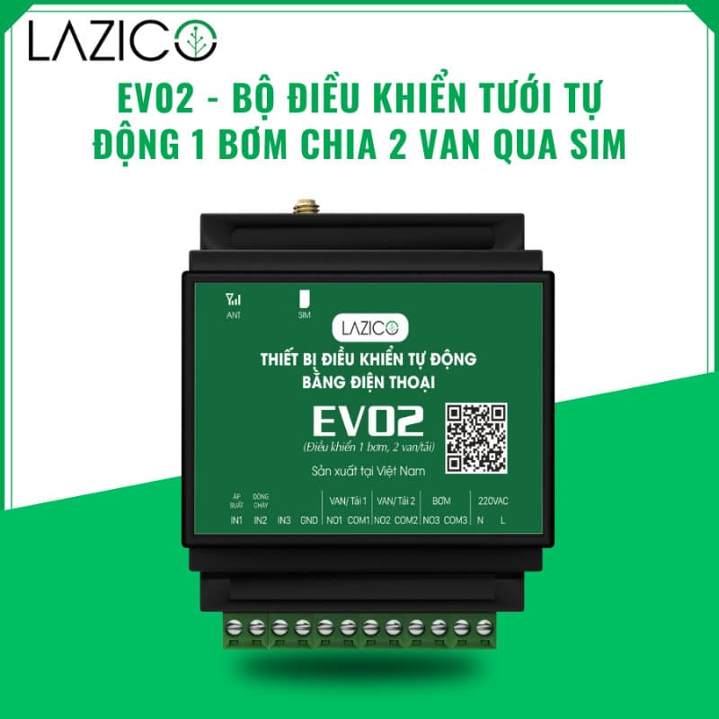 Bộ điều khiển 1 bơm 2 van từ xa Lazico EV02