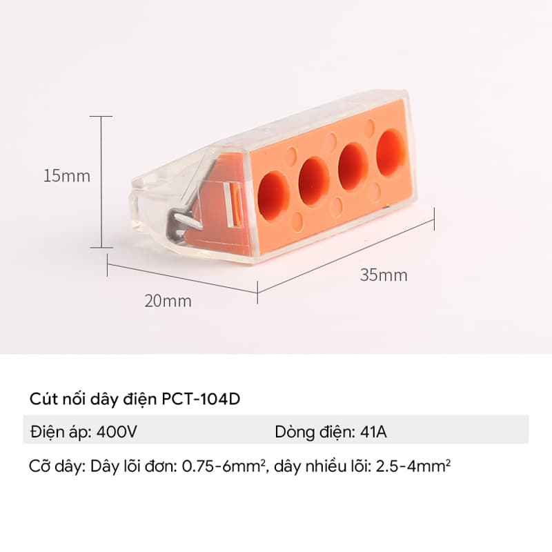 cút nối dây điện PCT-104D