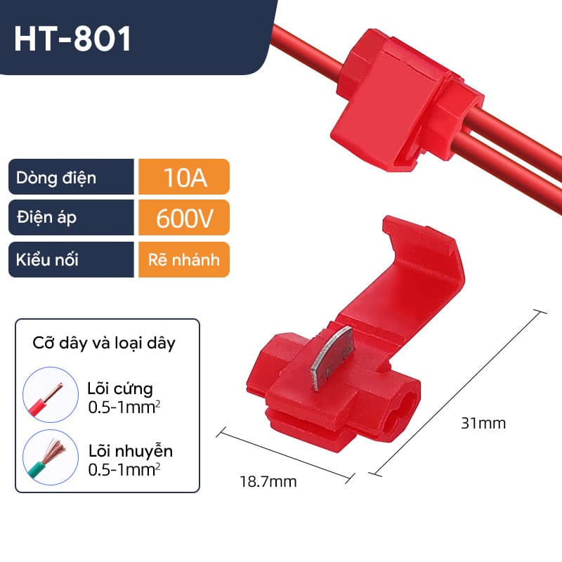 Cút nối dây điện HT-801 HT-802 HT-805