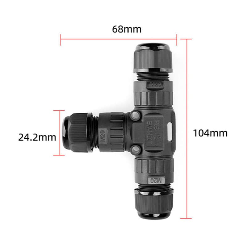 Đầu nối dây điện chống nước chữ T EW-M20T