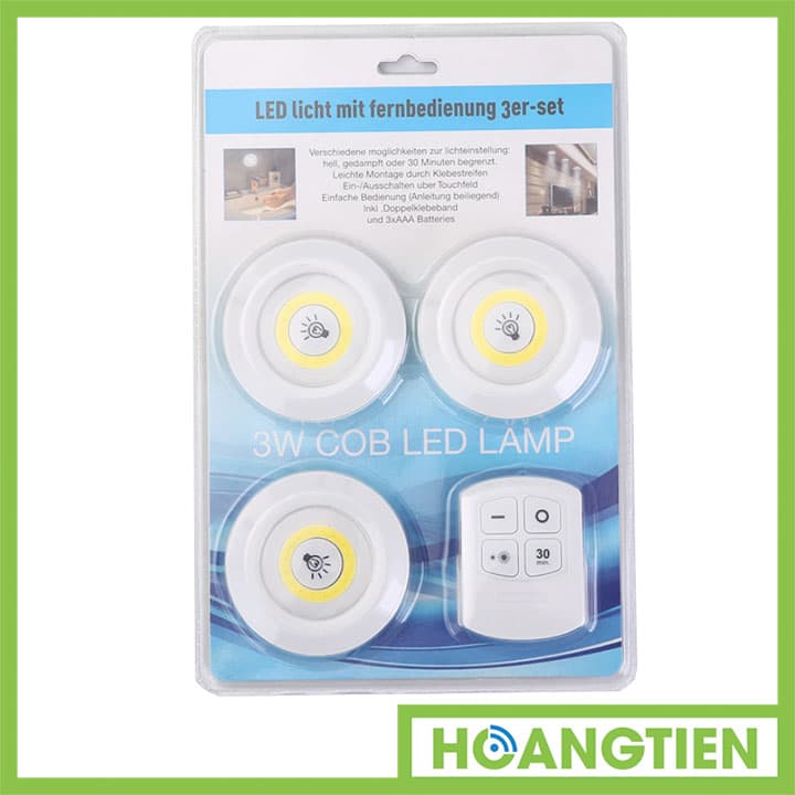 Bộ 3 đèn LED điều khiển từ xa HT-COB1