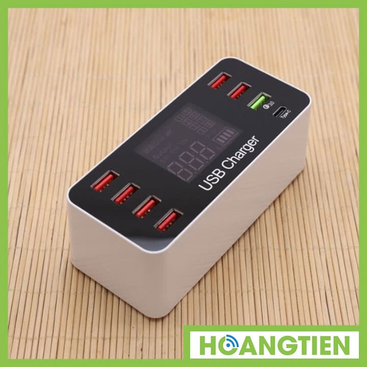 Ổ cắm sạc USB 8 cổng hỗ trợ sạc nhanh QC3.0 A9 Plus