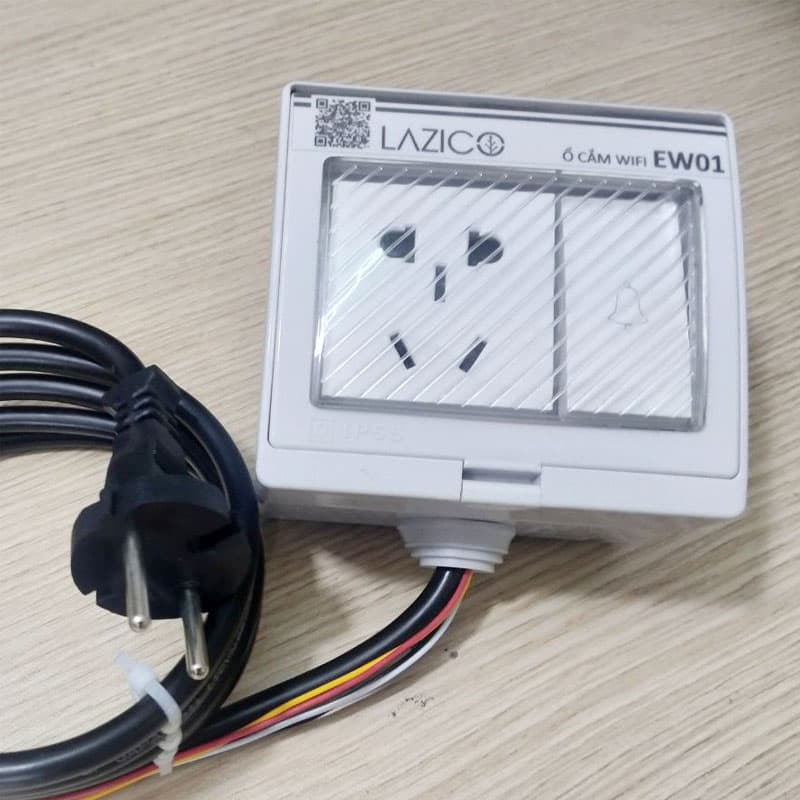 Ổ cắm điều khiển qua wifi Lazico EW01