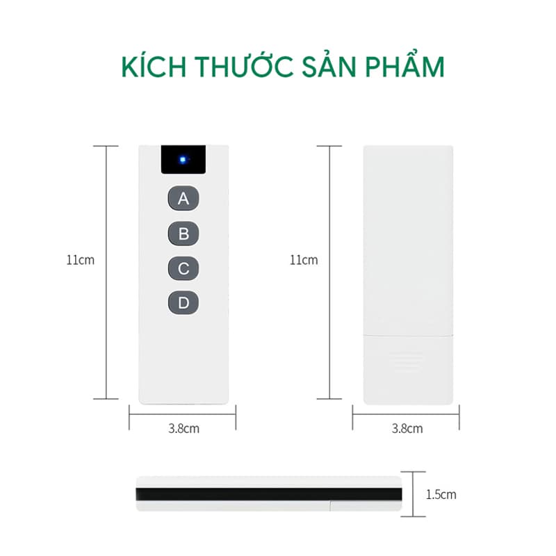Remote điều khiển từ xa 4 nút RM10