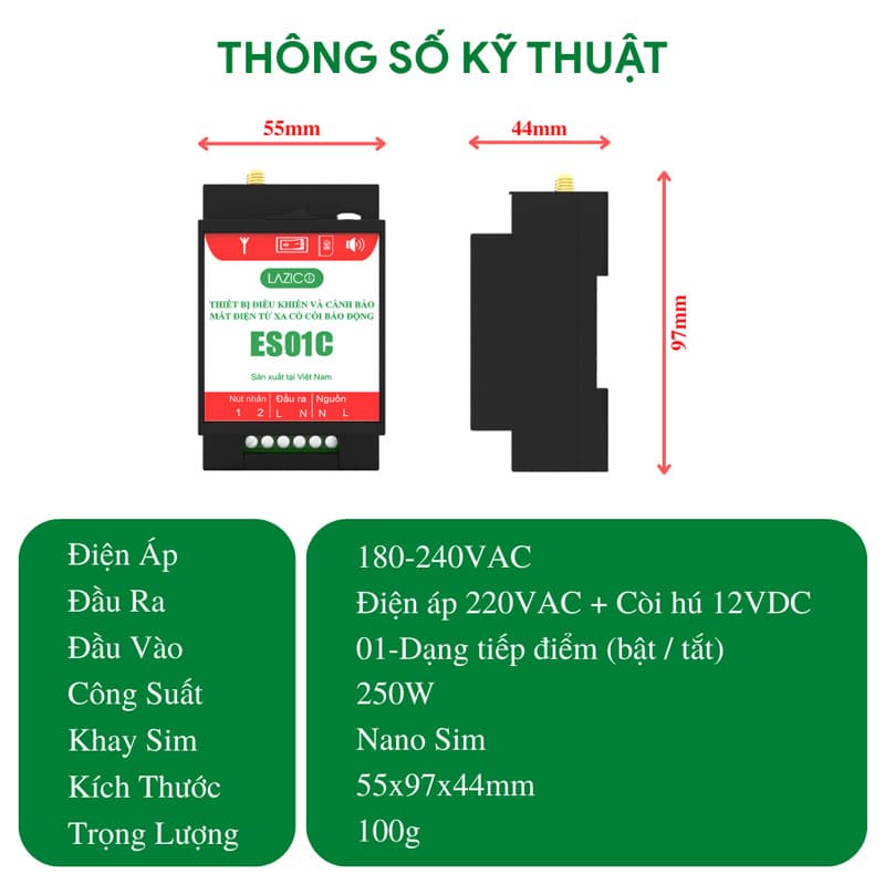 Bộ cảnh báo mất điện Lazico ES01C