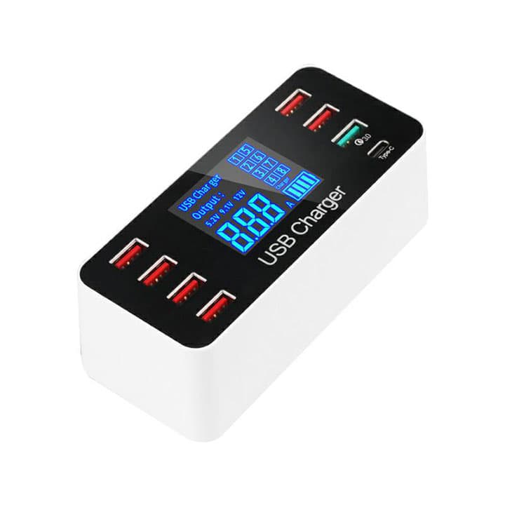 Ổ cắm sạc USB 8 cổng hỗ trợ sạc nhanh QC3.0 A9 Plus