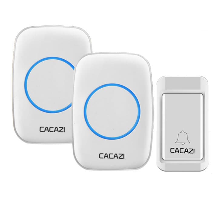 Chuông cửa không dây không pin 1 nút bấm 2 loa chuông Cacazi HT-CA2