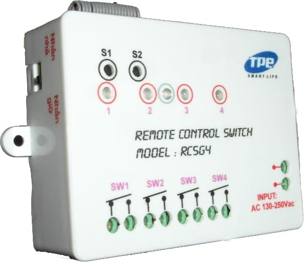 Công tắc điều khiển từ xa 4 thiết bị TPE RC5G4